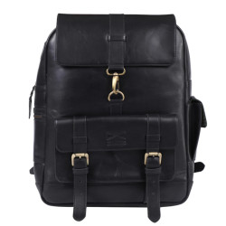 Chief Backpack - Black Leather